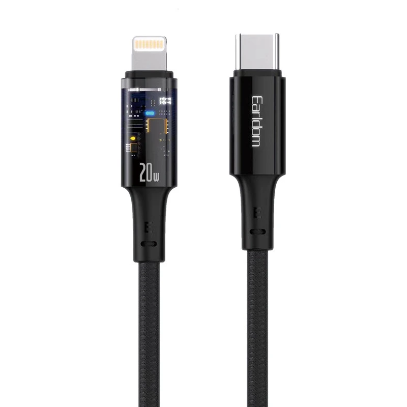 کابل تبدیل فست شارژ Earldom EC-162i Type-C To Lightning 20W 2m