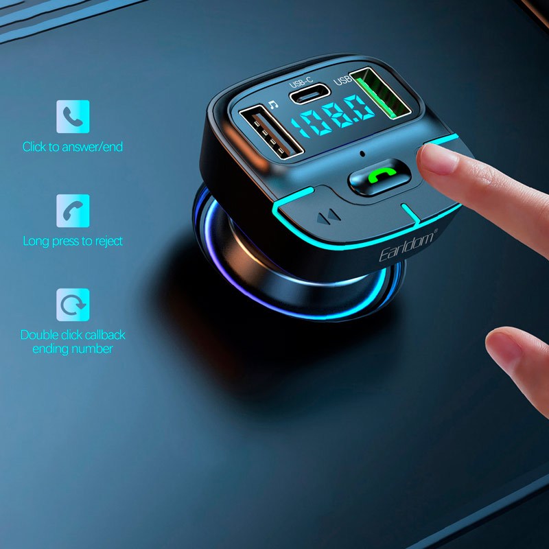 شارژر فندکی + FM Player بلوتوثی Earldom ET-M101