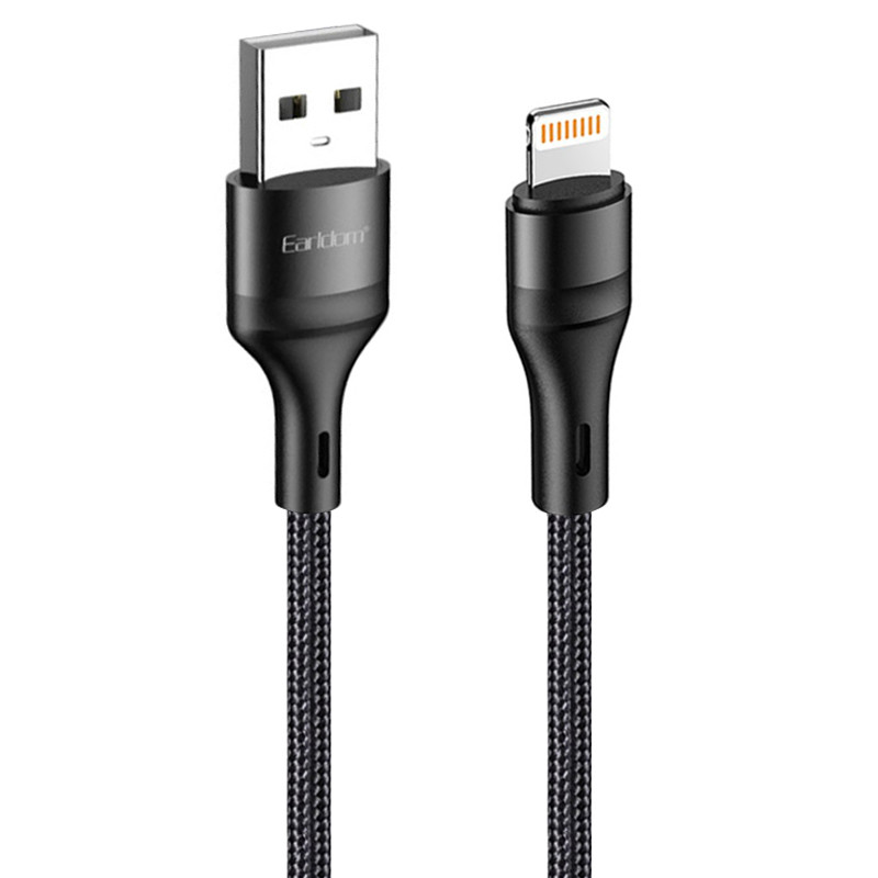 کابل آیفونی فست شارژ Earldom EC-160i 2.4A 1m