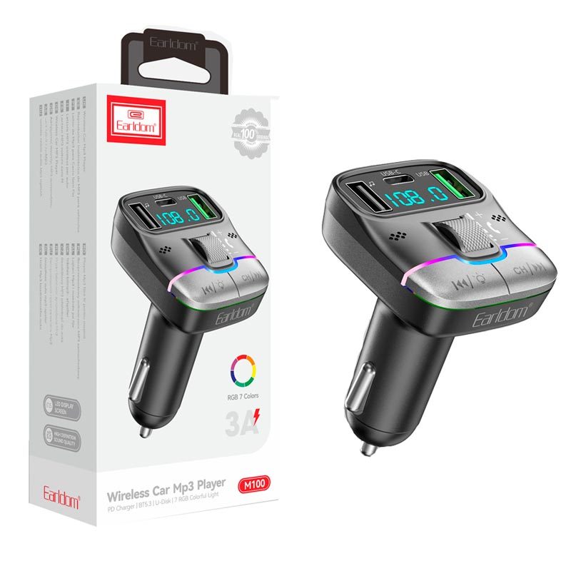 شارژر فندکی + FM Player بلوتوثی Earldom ET-M100
