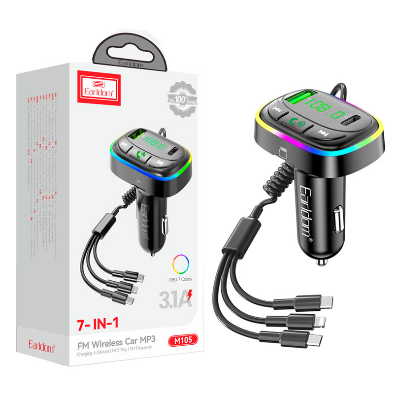 شارژر فندکی + FM Player بلوتوثی Earldom ET-M105
