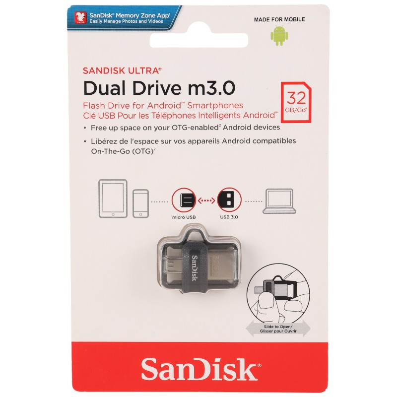 فلش 32 گیگ سن دیسک SanDisk m3.0 OTG USB3.0