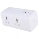 چند راهی 2 خانه برق ارت دار الدینیو SC4383 با کابل 2 متری + شارژر USB و Type-C