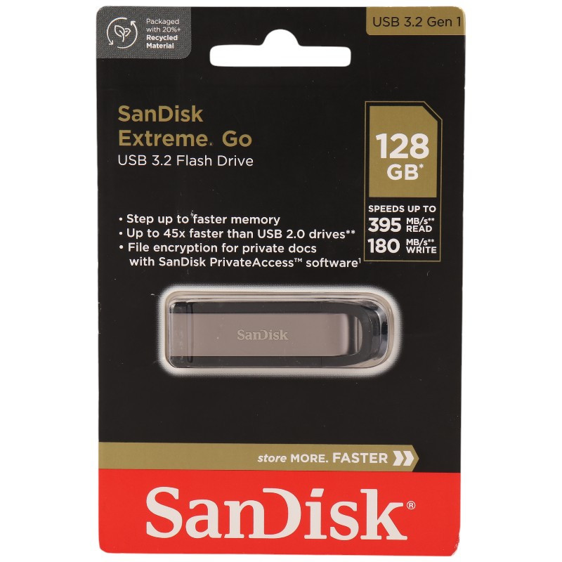 فلش 128 گیگ سن دیسک SanDisk Extreme Go SDCZ810 USB3.2