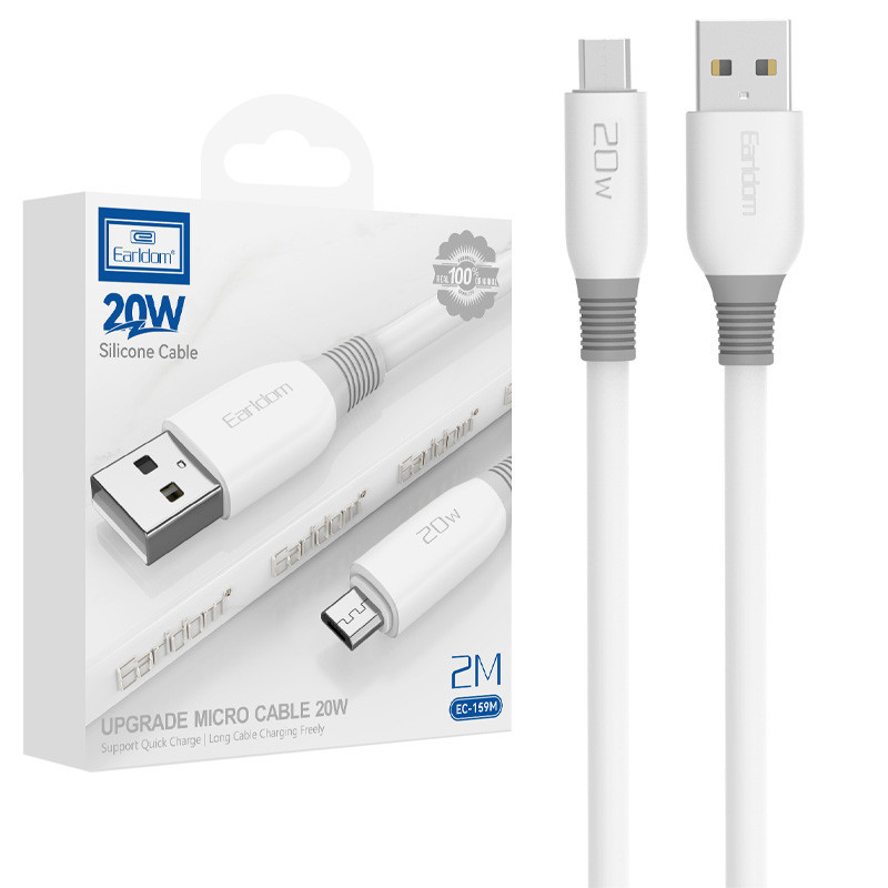 کابل میکرو یو اس بی فست شارژ Earldom EC-159M 20W 2m