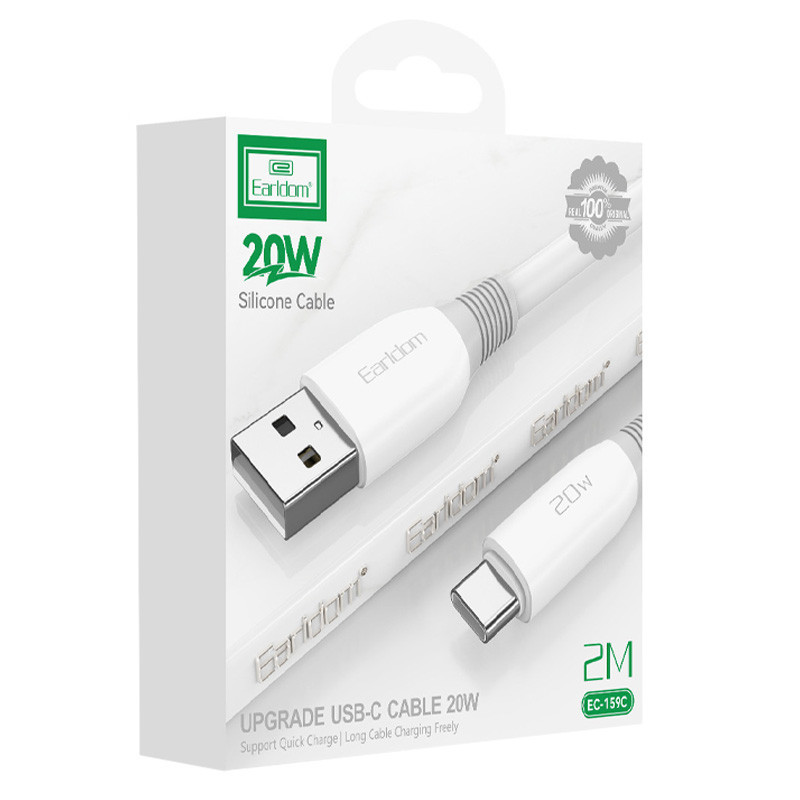 کابل تایپ سی فست شارژ Earldom EC-159C 20W 2m