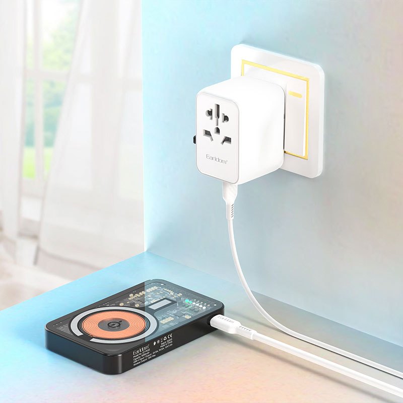 پاور بانک بی سیم فست شارژ ارلدام ET-PD32 PD 22.5W ظرفیت 5000 میلی آمپر ساعت