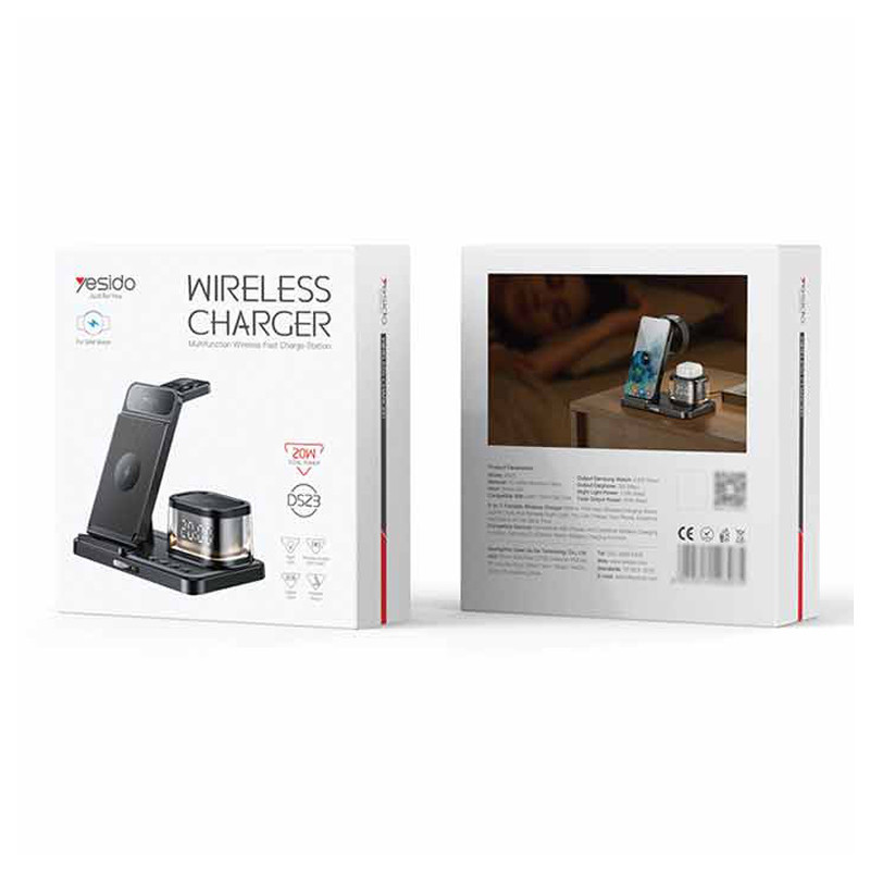 شارژر بی سیم فست شارژ و استند رومیزی Yesido DS23 15W