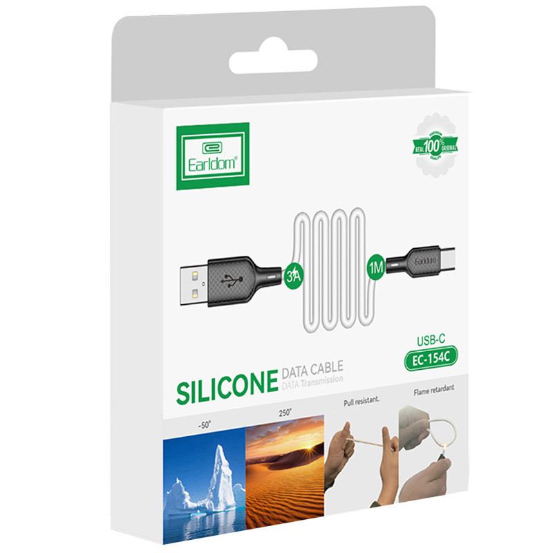 کابل تایپ سی فست شارژ Earldom EC-154C 3A 1m