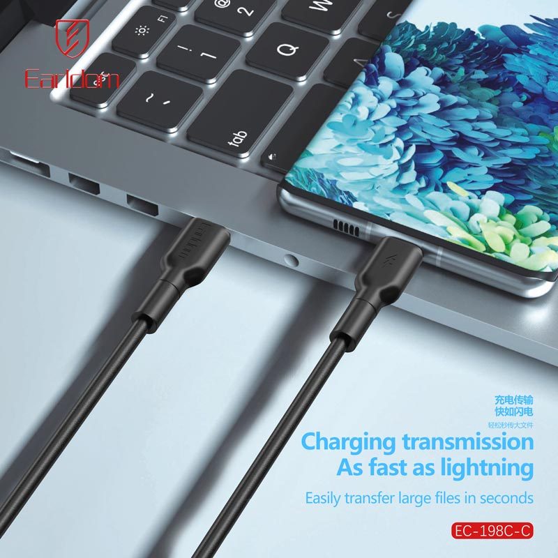 کابل تبدیل فست شارژ Earldom EC-198C-C Type-C To Type-C 60W 1m