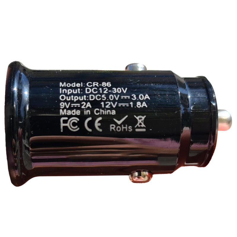 شارژر فندکی فست شارژ GFUZ CR-86 3A QC3.0 25W + کابل تایپ سی