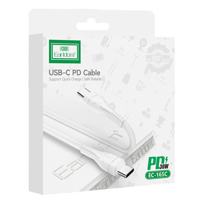 کابل تبدیل فست شارژ Earldom EC-165C Type-C To Type-C PD&nbsp;30W 1m