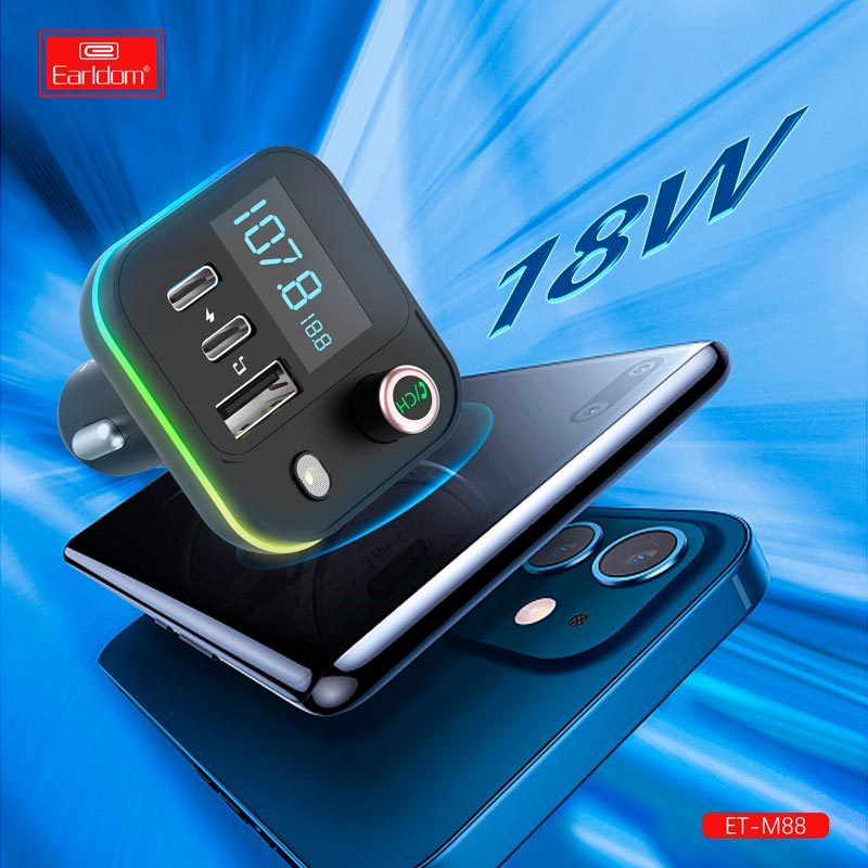 شارژر فندکی + FM Player بلوتوثی Earldom ET-M88