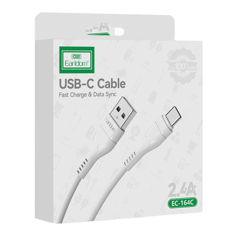 کابل تایپ سی فست شارژ Earldom EC-164C 2.4A 1m