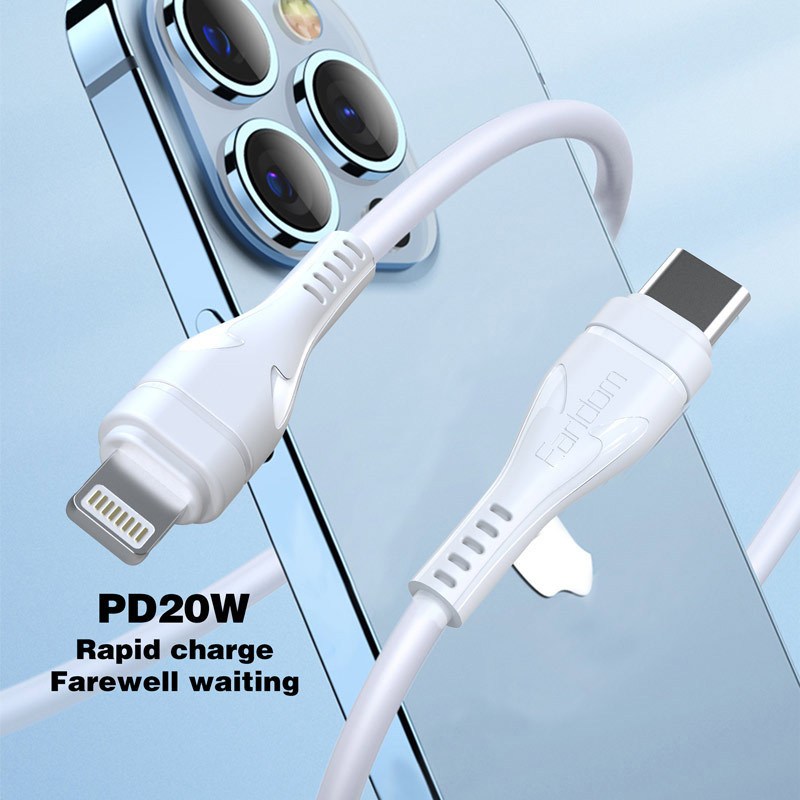 کابل تبدیل فست شارژ Earldom EC-165i Type-C To Lighting QC PD 20W 1m