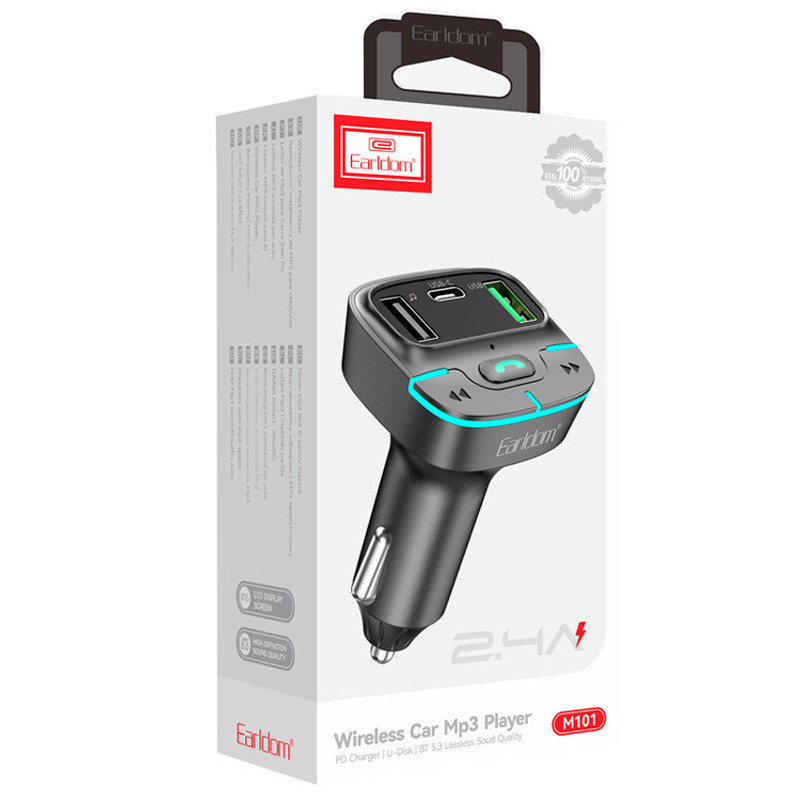 شارژر فندکی + FM Player بلوتوثی Earldom ET-M101