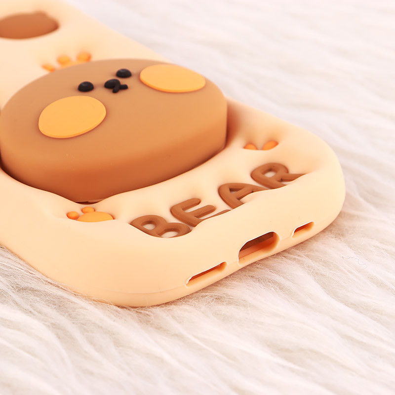 قاب سیلیکونی Vip Max آیفون iPhone 13 / 14 / 15 پاپ سوکت دار طرح Bear