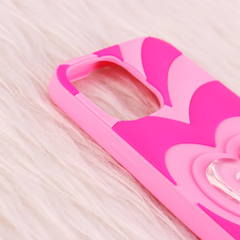 قاب آکواریومی سیلیکونی آیفون iPhone 13 Pro طرح قلب Barbie