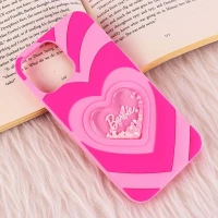 قاب آکواریومی سیلیکونی آیفون iPhone 13 Pro طرح قلب Barbie
