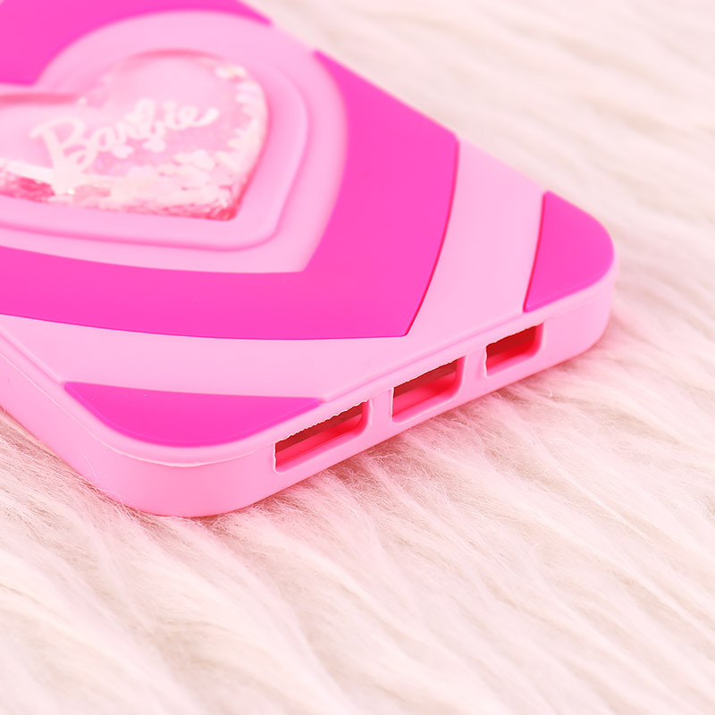 قاب آکواریومی سیلیکونی آیفون iPhone 13 Pro طرح قلب Barbie