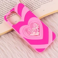 قاب آکواریومی سیلیکونی آیفون iPhone 14 Pro Max طرح قلب Barbie