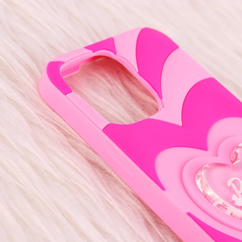 قاب آکواریومی سیلیکونی آیفون iPhone 14 Pro Max طرح قلب Barbie