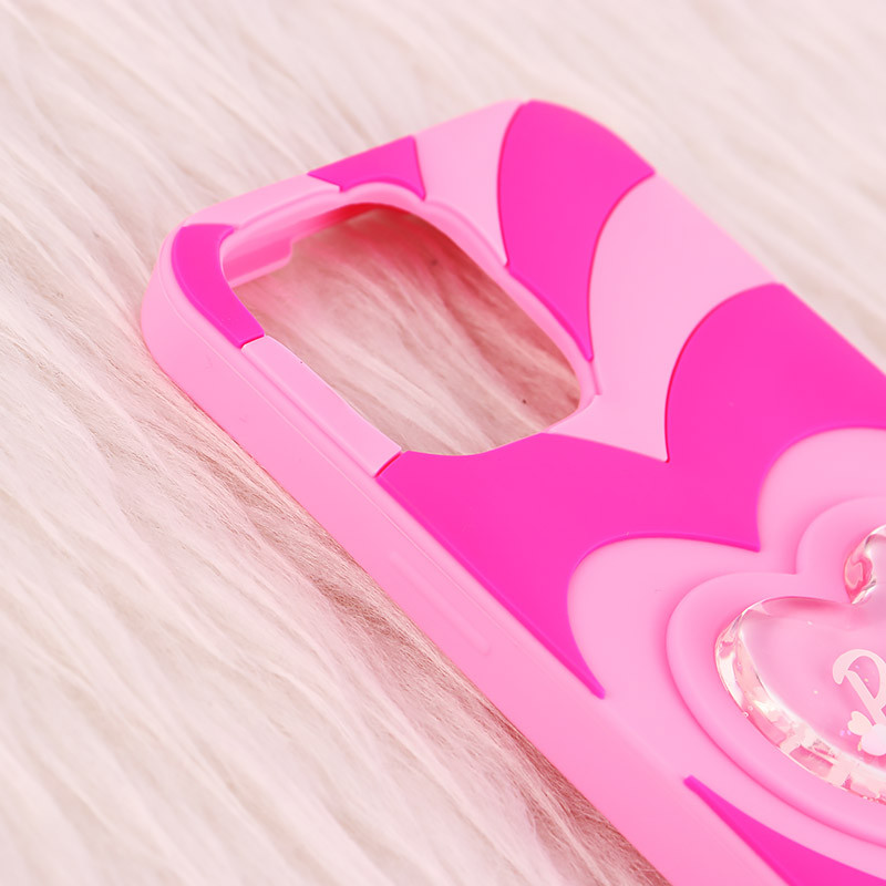 قاب آکواریومی سیلیکونی آیفون iPhone 14 Pro Max طرح قلب Barbie