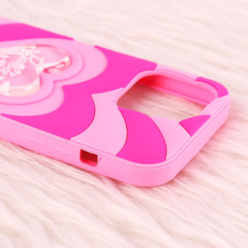 قاب آکواریومی سیلیکونی آیفون iPhone 14 Pro Max طرح قلب Barbie
