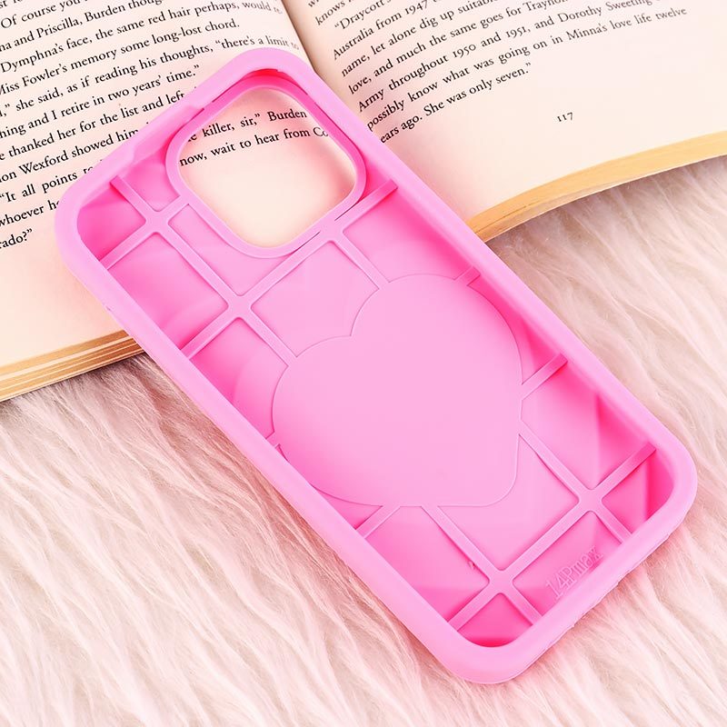 قاب آکواریومی سیلیکونی آیفون iPhone 14 Pro Max طرح قلب Barbie