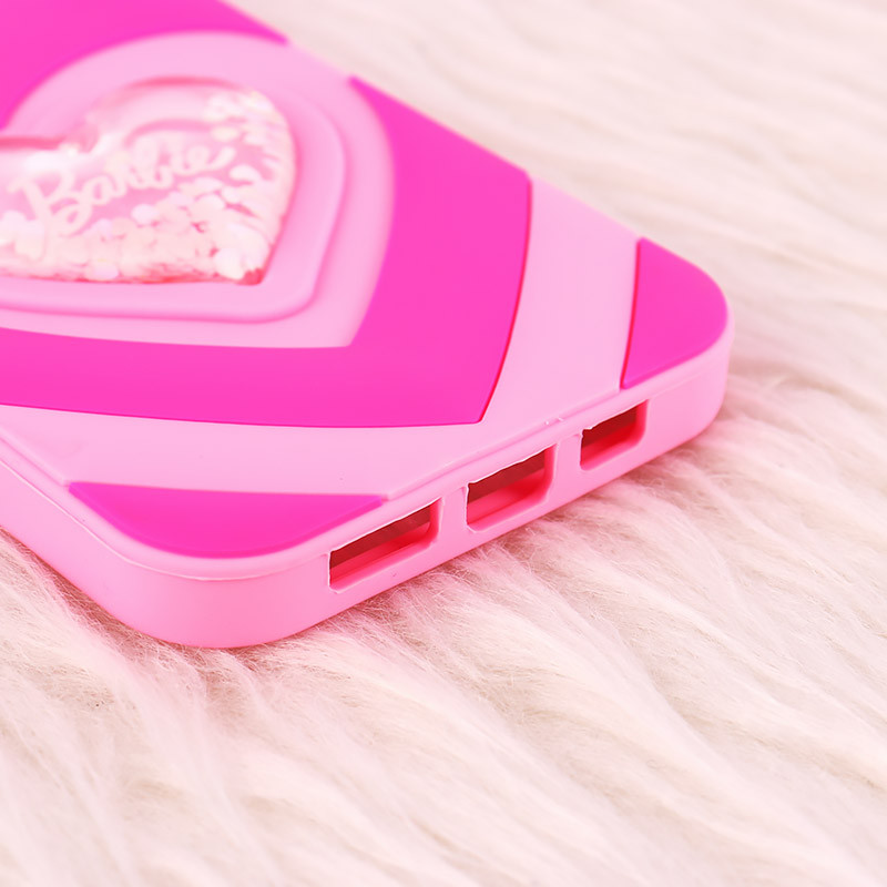 قاب آکواریومی سیلیکونی آیفون iPhone 14 Pro Max طرح قلب Barbie