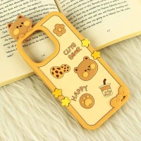 قاب عروسکی Vip Max آیفون iPhone 14 Pro Max / 15 Pro Max طرح Cute Bear Happy