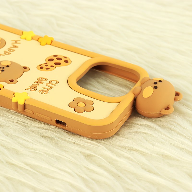 قاب عروسکی Vip Max آیفون iPhone 14 Pro Max / 15 Pro Max طرح Cute Bear Happy