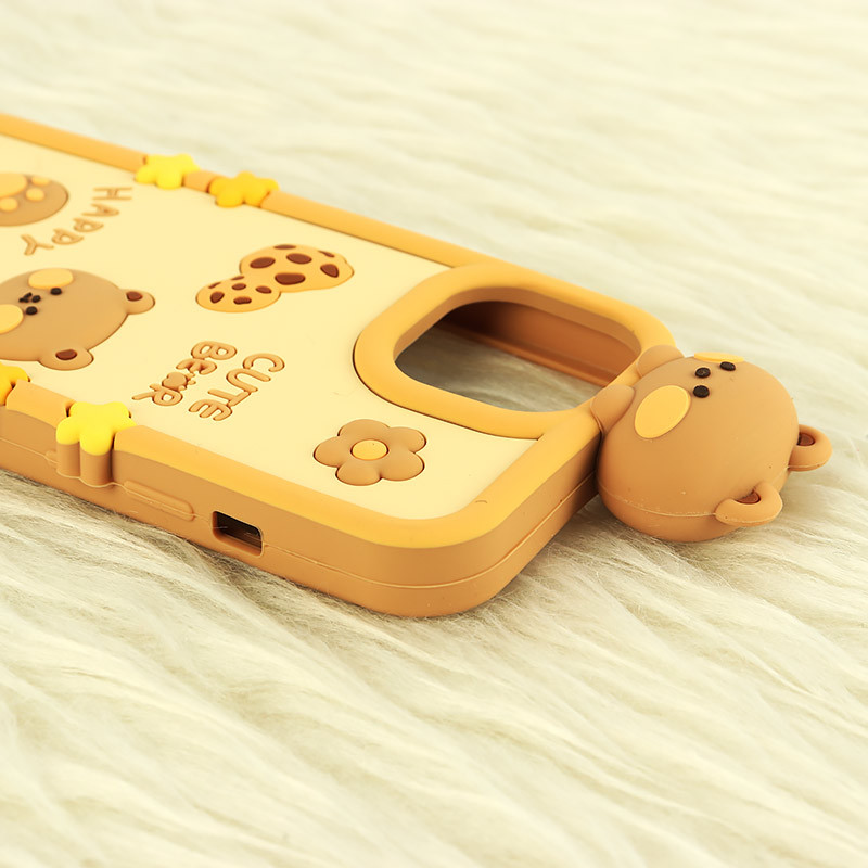 قاب عروسکی Vip Max آیفون iPhone 13 / 14 / 15 طرح Cute Bear Happy