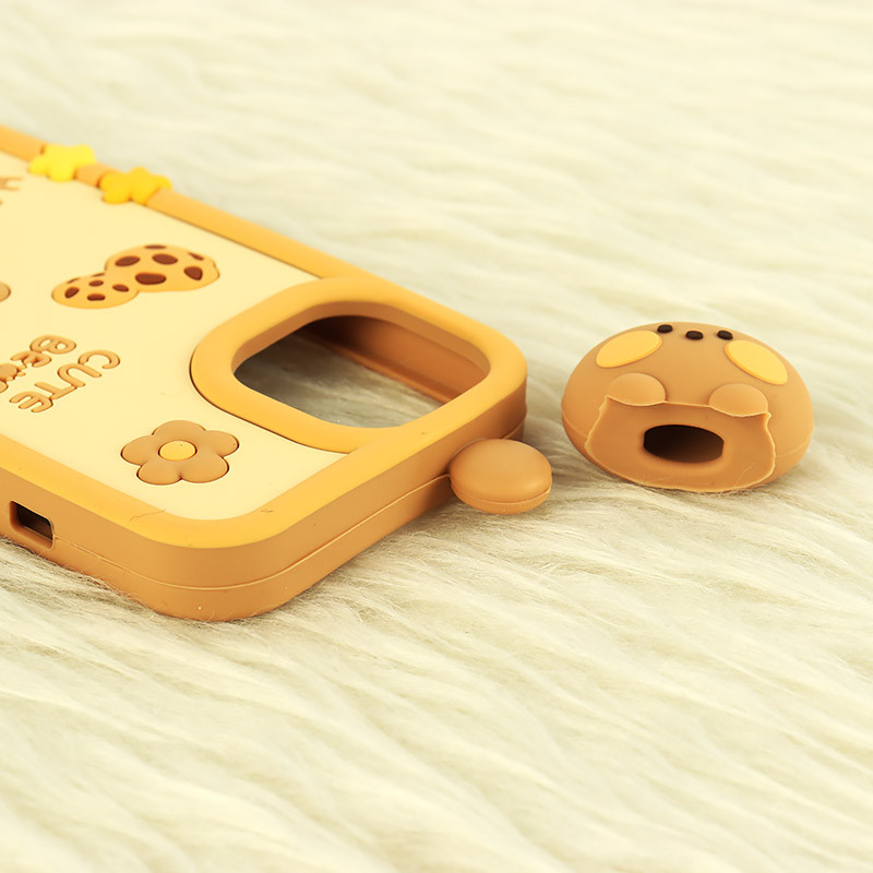قاب عروسکی Vip Max آیفون iPhone 13 / 14 / 15 طرح Cute Bear Happy
