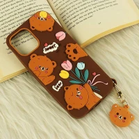 قاب سیلیکونی Vip Max آیفون iPhone 12 Pro Max طرح Sweet Bear آویزدار