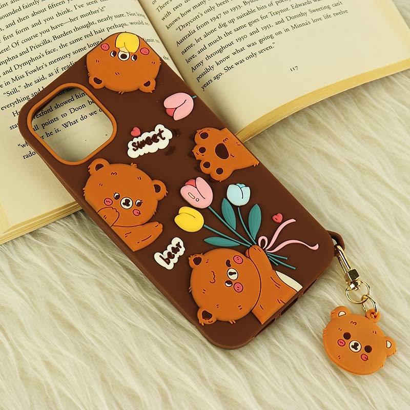 قاب سیلیکونی Vip Max آیفون iPhone 12 Pro Max طرح Sweet Bear آویزدار