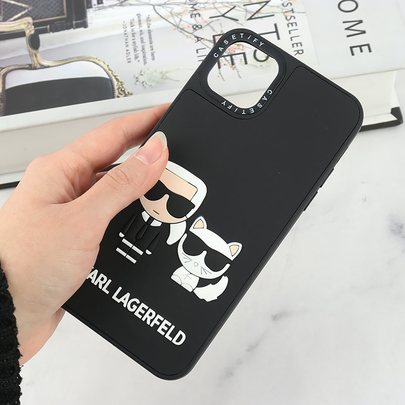 قاب Casetify آیفون iPhone 11 Pro Max طرح Karl Lagerfeld برجسته