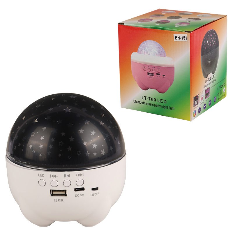 چراغ رقص نور اسپیکر دار بلوتوثی LT-750