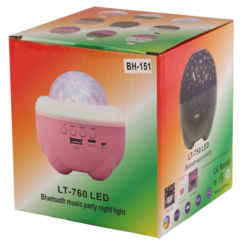 چراغ رقص نور اسپیکر دار بلوتوثی LT-750