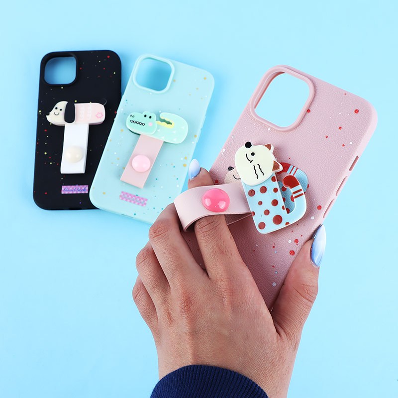 قاب ژله ای آیفون iPhone 13 / 14 هولدردار فانتزی