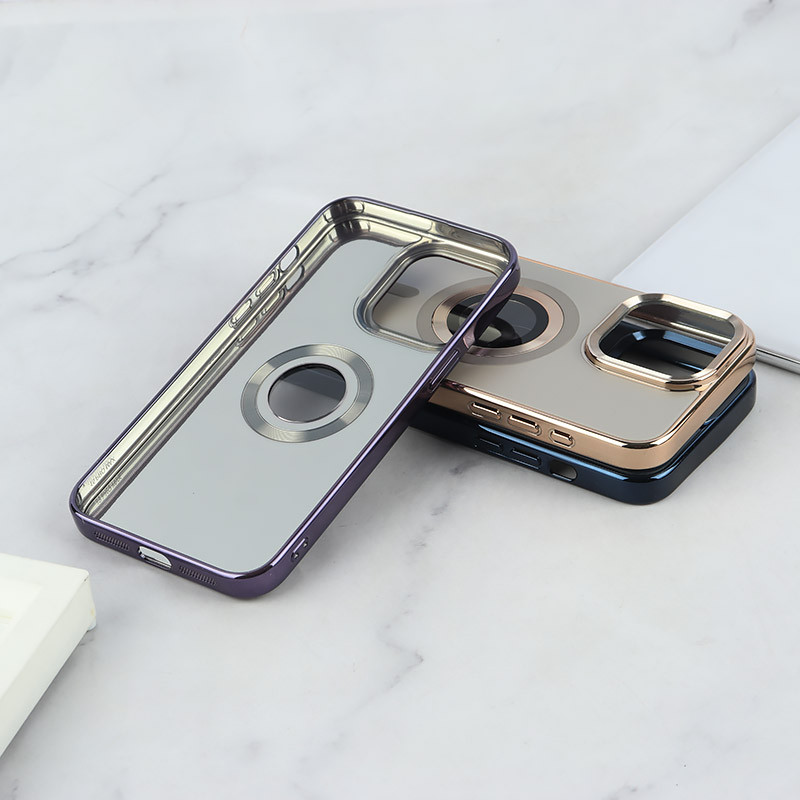 قاب ژله ای مگ سیف Berlia آیفون iPhone 15 Pro Max دور براق