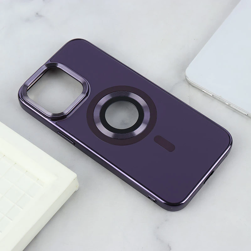 قاب ژله ای مگ سیف Berlia آیفون iPhone 15 Pro Max دور براق
