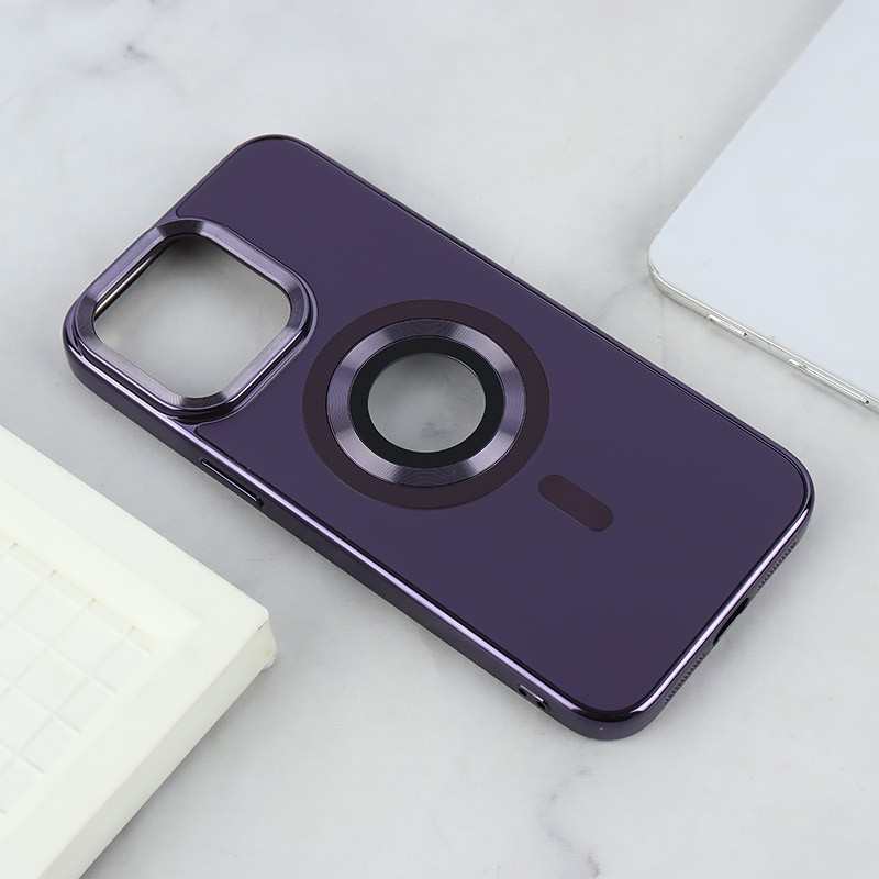 قاب ژله ای مگ سیف Berlia آیفون iPhone 15 Pro Max دور براق