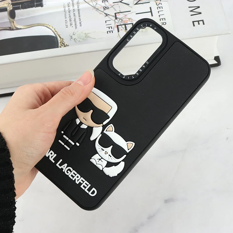 قاب Casetify سامسونگ Galaxy S23 FE 5G طرح Karl Lagerfeld برجسته
