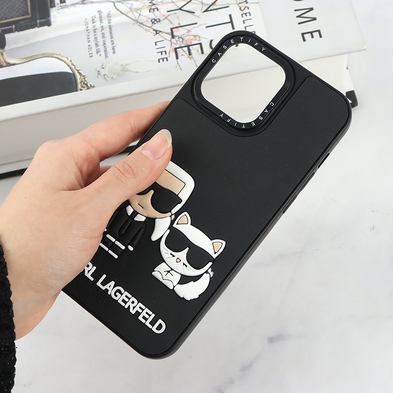 قاب Casetify آیفون iPhone 14 Pro Max طرح Karl Lagerfeld برجسته