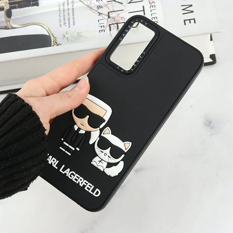 قاب Casetify سامسونگ Galaxy A14 4G / A14 5G طرح Karl Lagerfeld برجسته