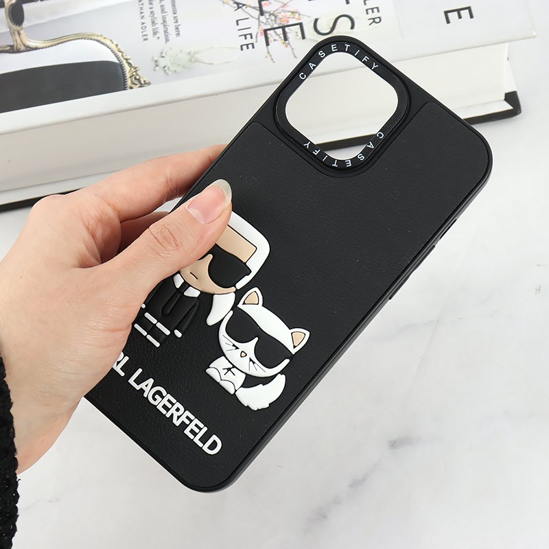 قاب Casetify آیفون iPhone 13 Pro Max طرح Karl Lagerfeld برجسته