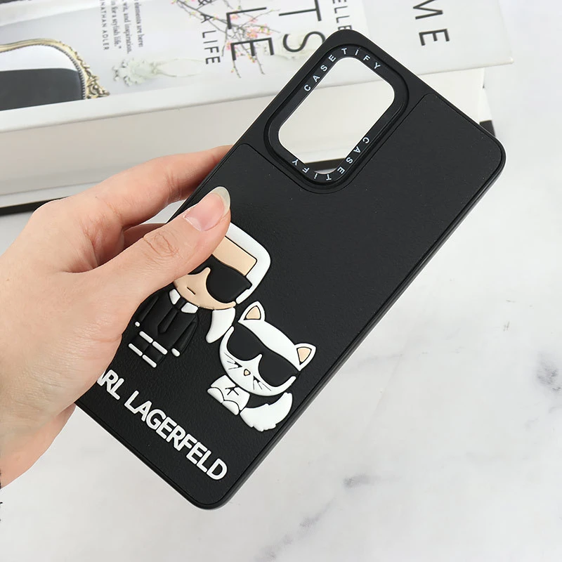 قاب Casetify سامسونگ Galaxy A53 5G طرح Karl Lagerfeld برجسته