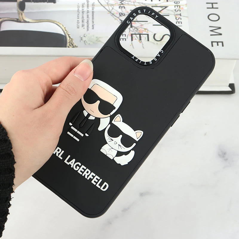 قاب Casetify آیفون iPhone 12 Pro Max طرح Karl Lagerfeld برجسته
