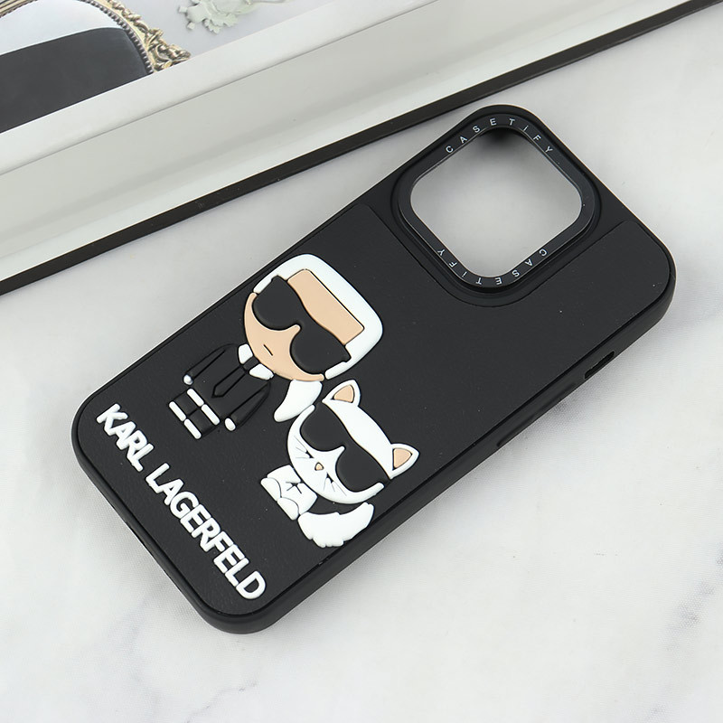 قاب Casetify آیفون iPhone 15 Pro طرح Karl Lagerfeld برجسته